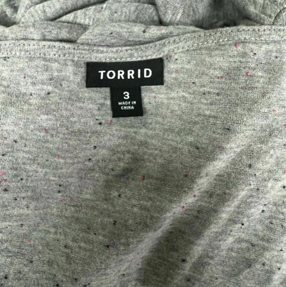 Torrid 2016 Gray Neon Pink Black Speckled Tank Mini Button Up Dress 3X 22/24 - Picture 3 of 5